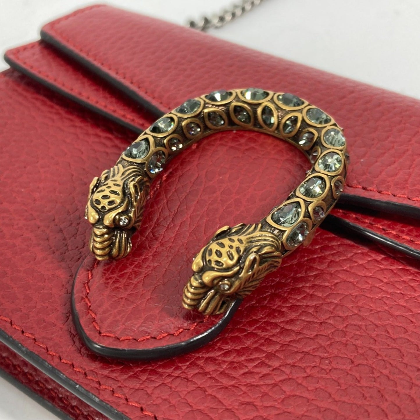 Gucci Red Leather Shoulder Bag ( )