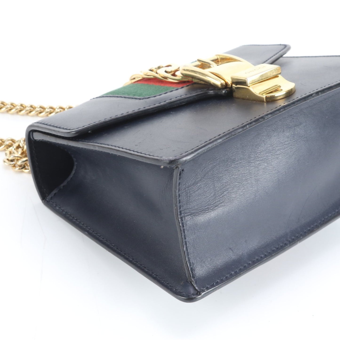 Gucci Navy Leather Shoulder Bag ( )