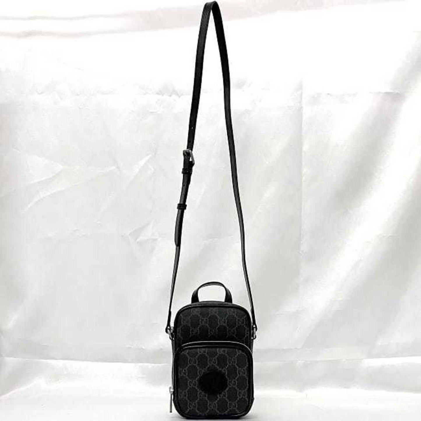 Gucci Black Pvc Leather Pochette Shoulder Bag ( )