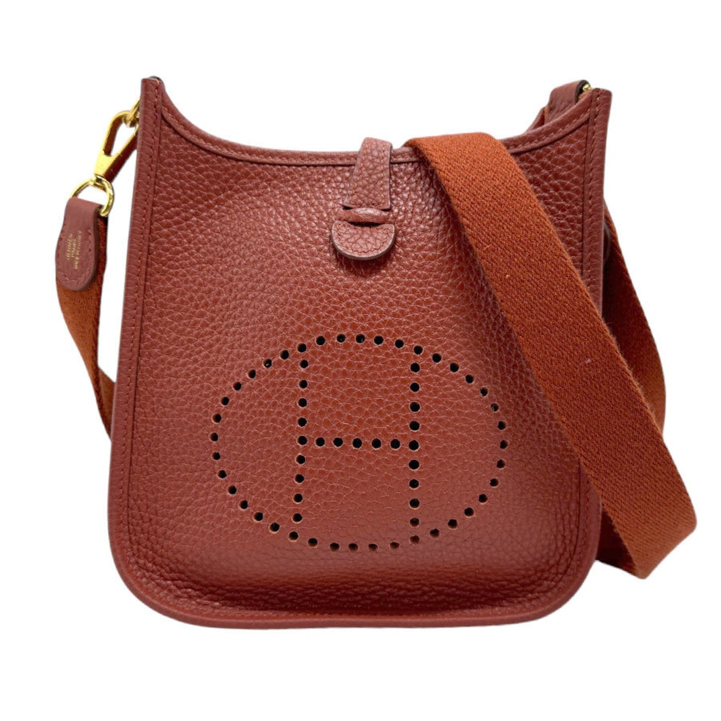 Hermes Gold Taurillon Clemence Leather Shoulder Bag ( )