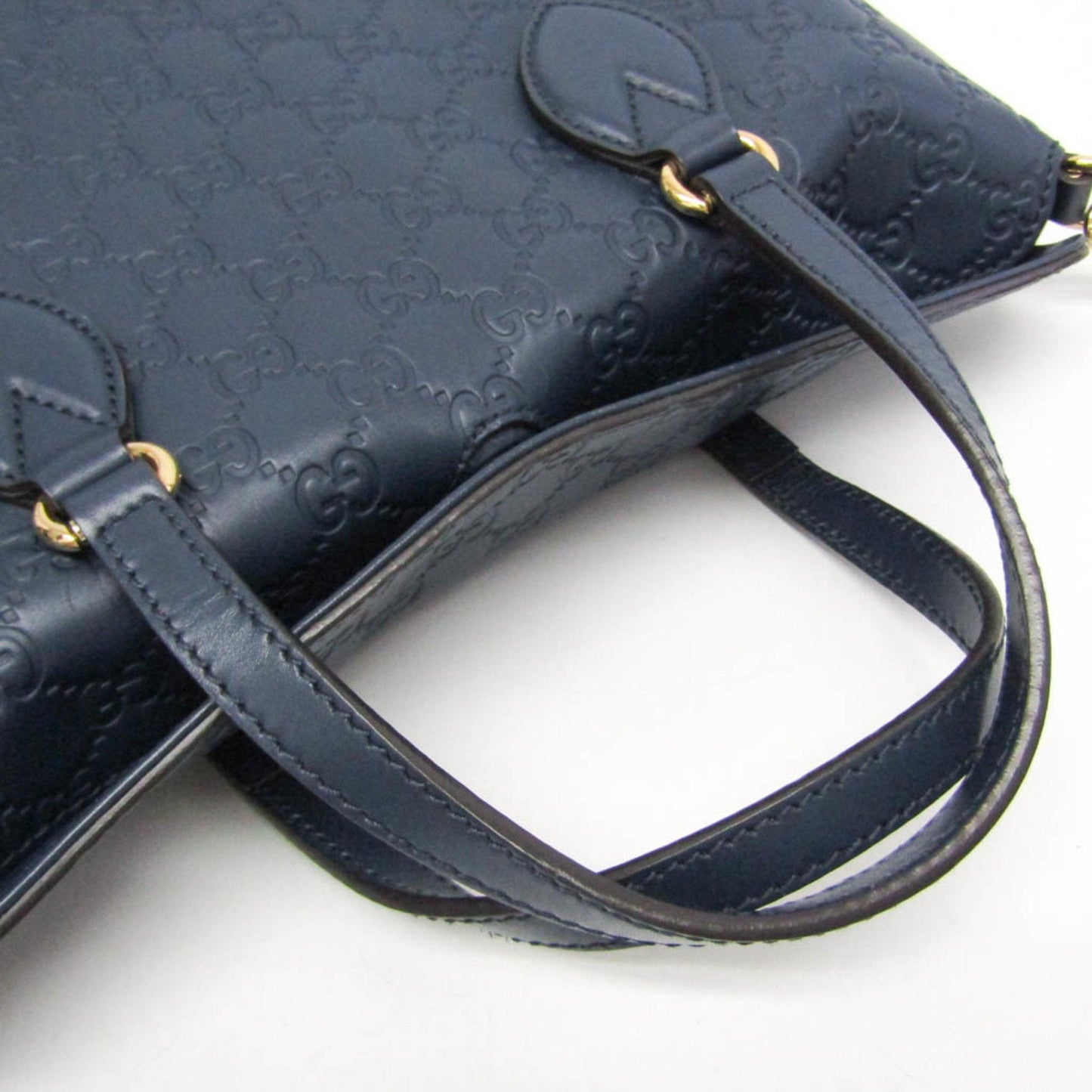 Gucci Guccissima Blue Leather Handbag Shoulder Bag ( )