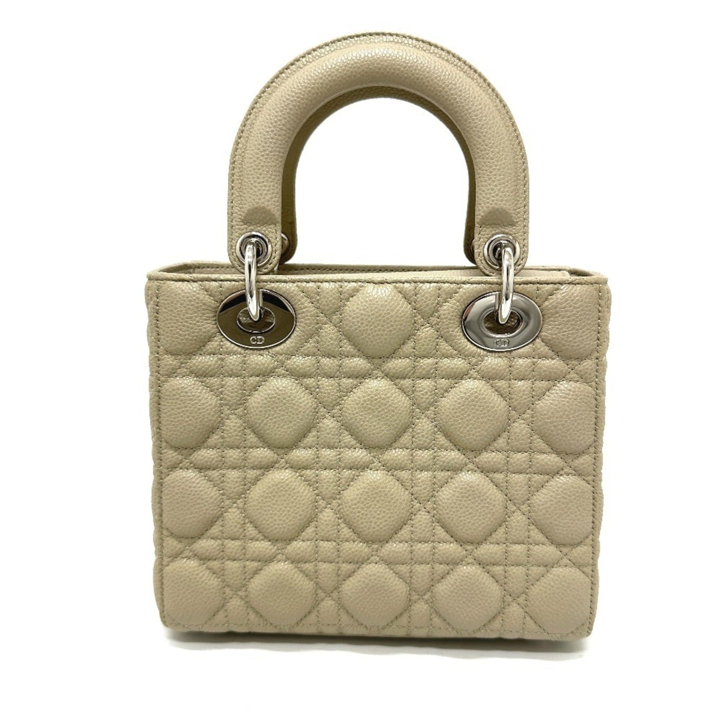 Christian Dior Lady Dior Beige Leather Handbag ()