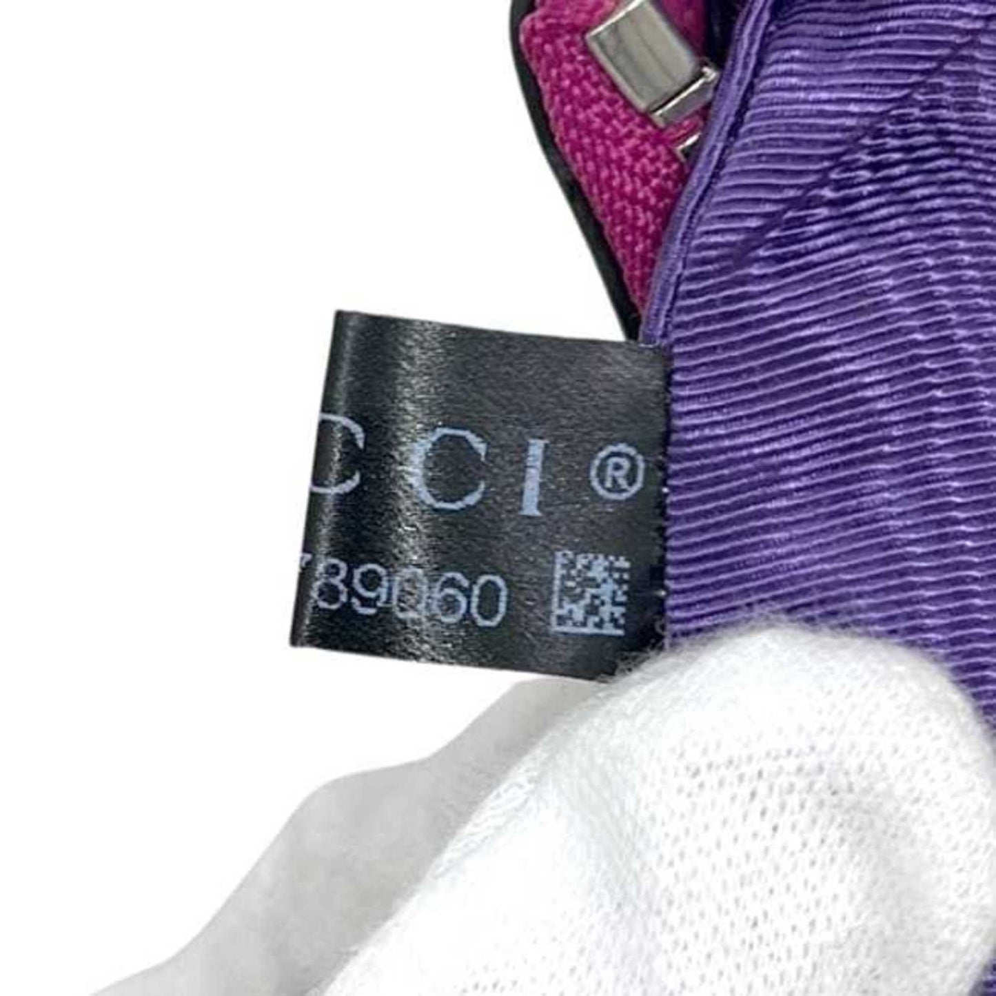 Gucci Pink Nylon Leather Canvas Shoulder Bag ( )