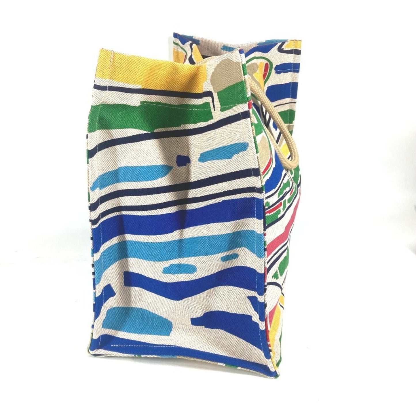 Hermes Multi-Color Canvas Beach Bag Shoulder Bag ( )