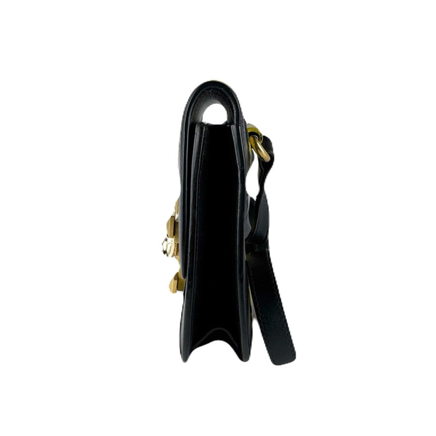 Gucci Black Brown Yellow Gg Supreme Leather Shoulder Bag ( )