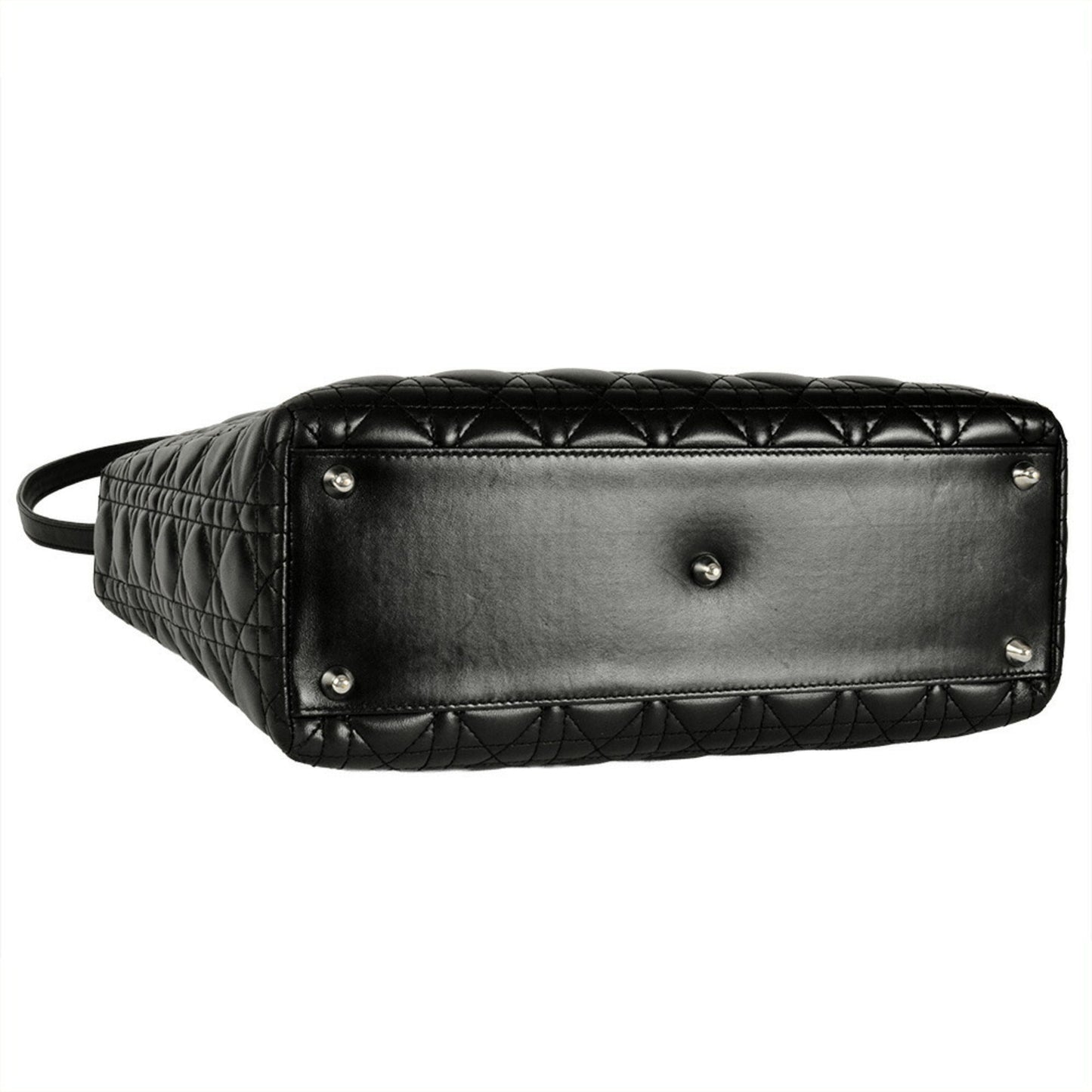 Christian Dior Lady Dior Black Leather Handbag ()