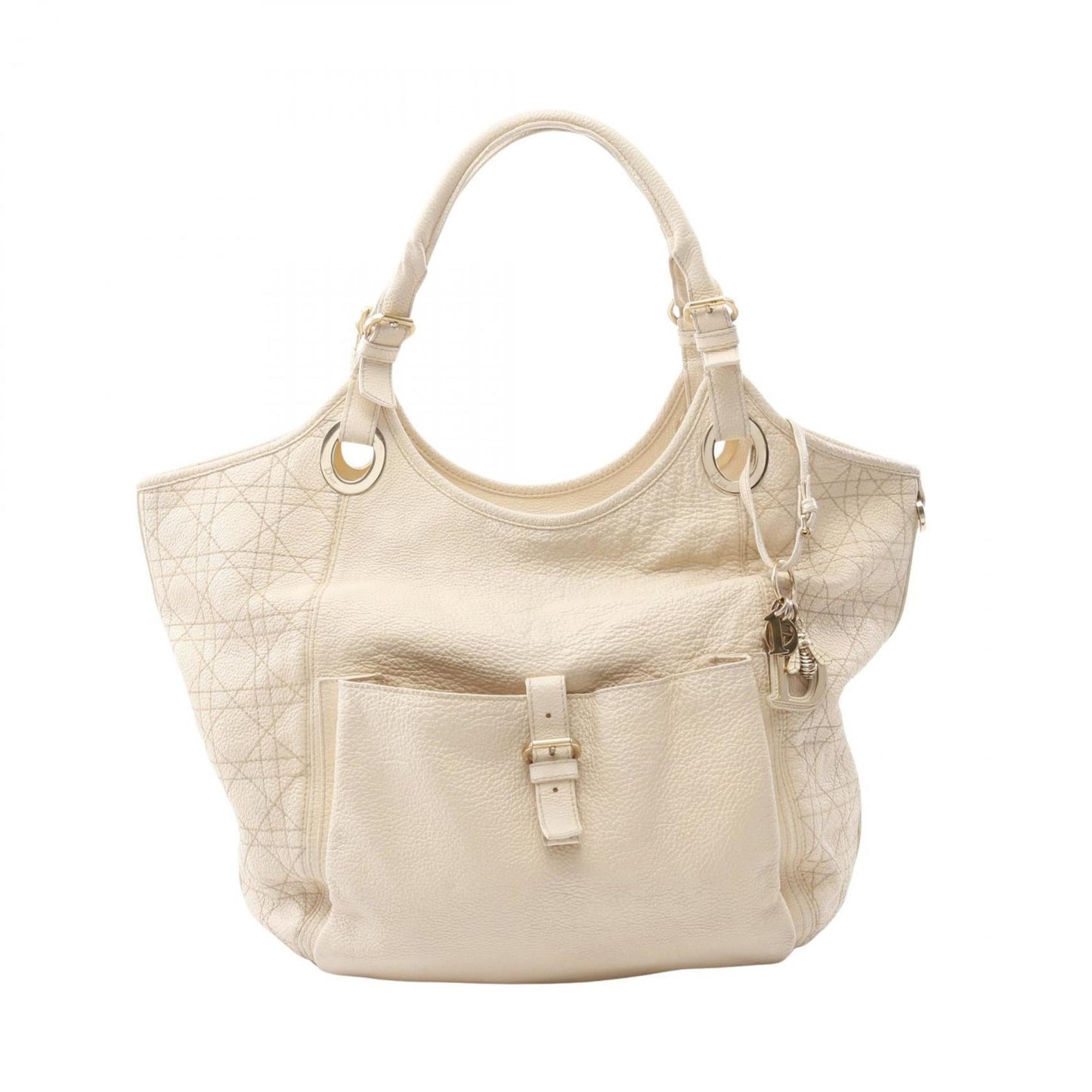 Christian Dior Beige Leather Tote Bag ()