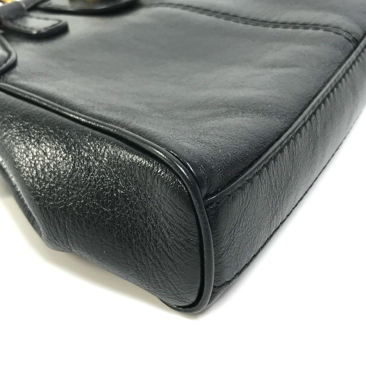Gucci Black Leather Shoulder Bag ( )