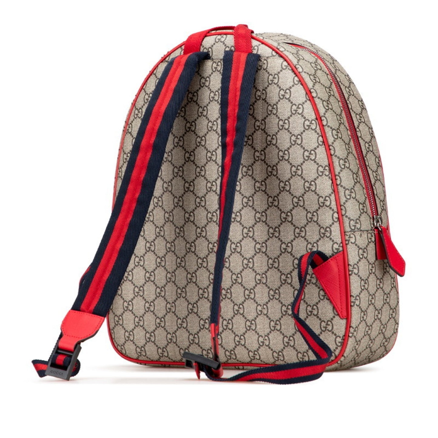 Gucci Beige Multi-Color Red Color Pvc Leather Backpack ( )