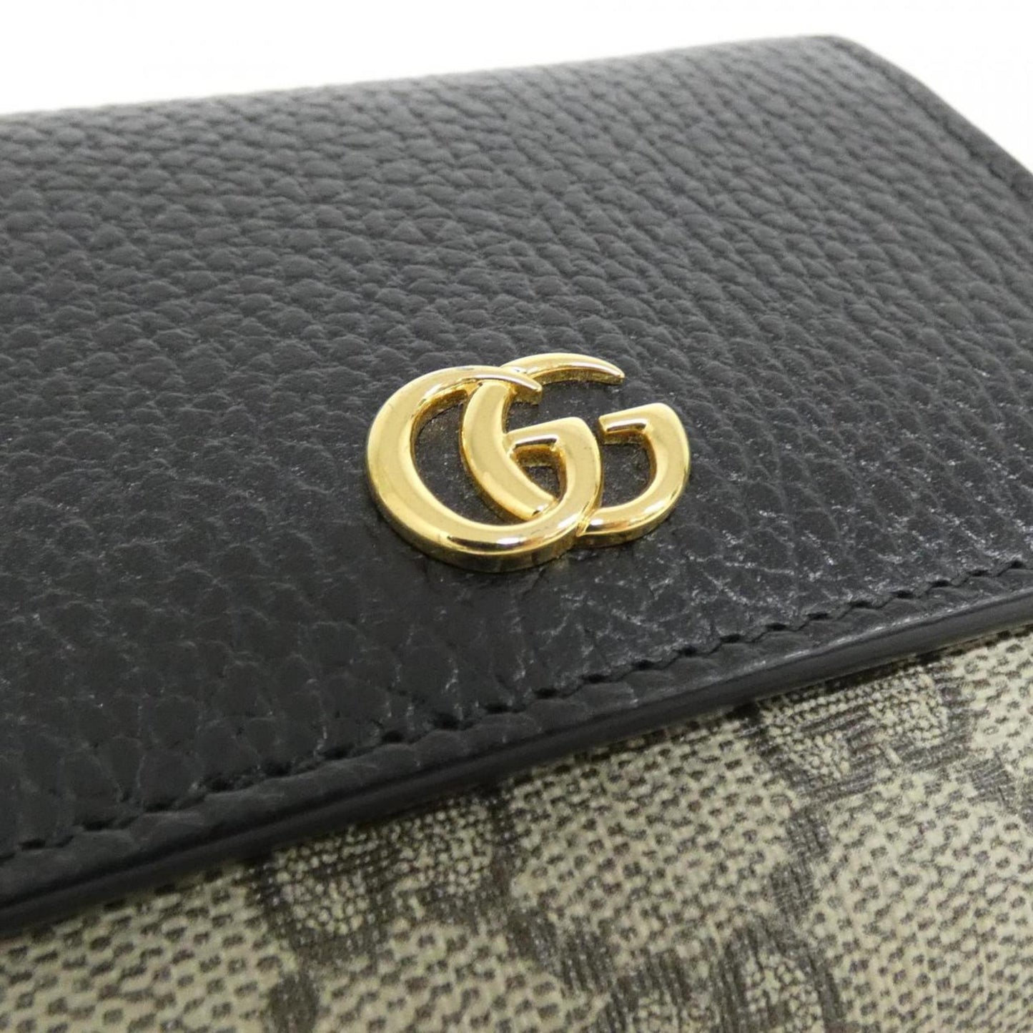 Gucci Beige Black Gg Supreme Leather Wallet (Bi-Fold) ( )