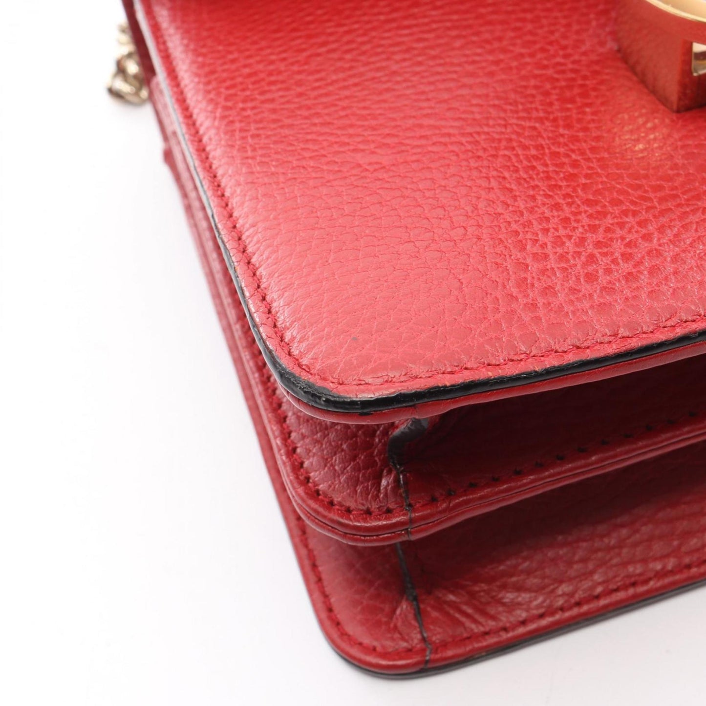 Gucci Red Color Leather Shoulder Bag ( )