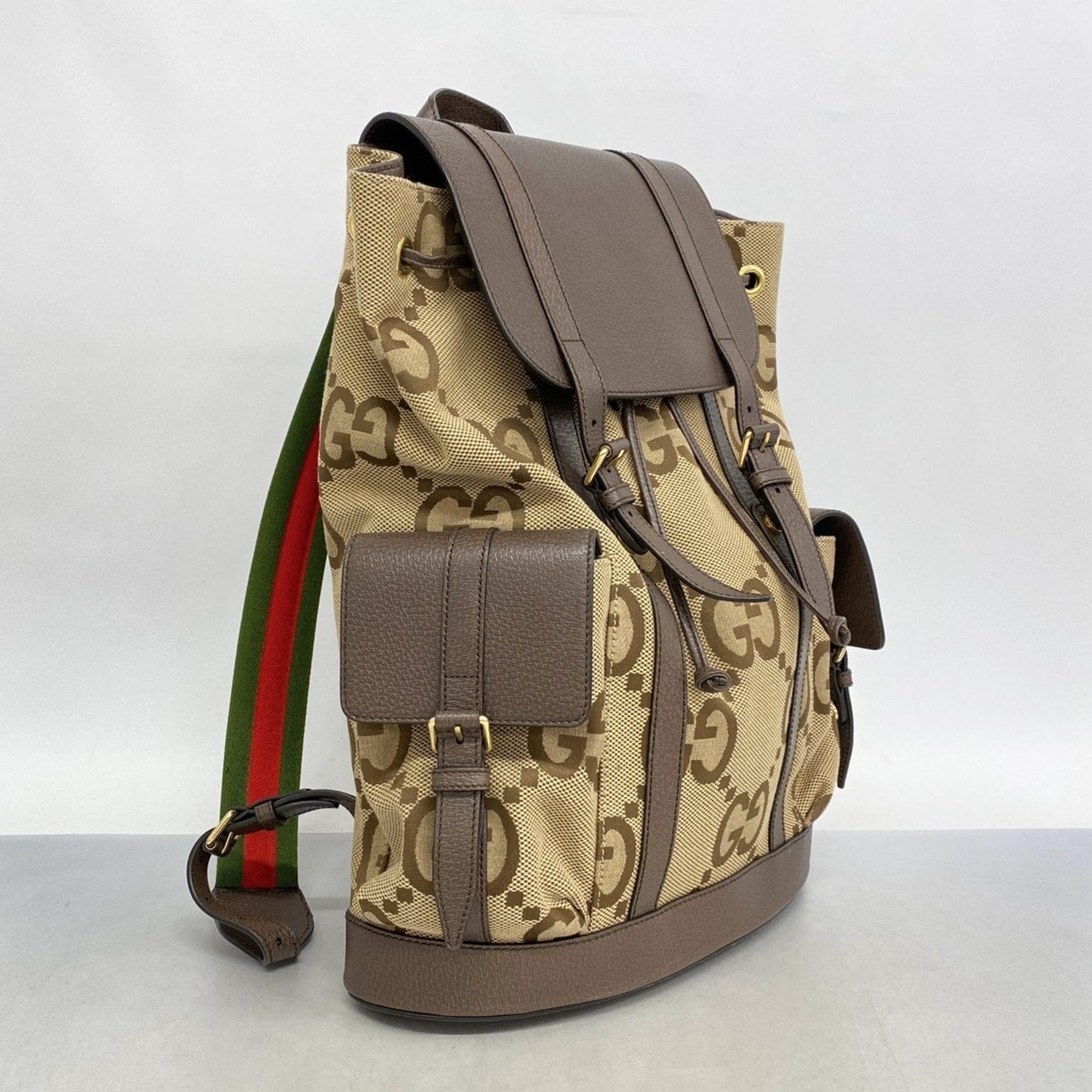 Gucci Leather Canvas Backpack