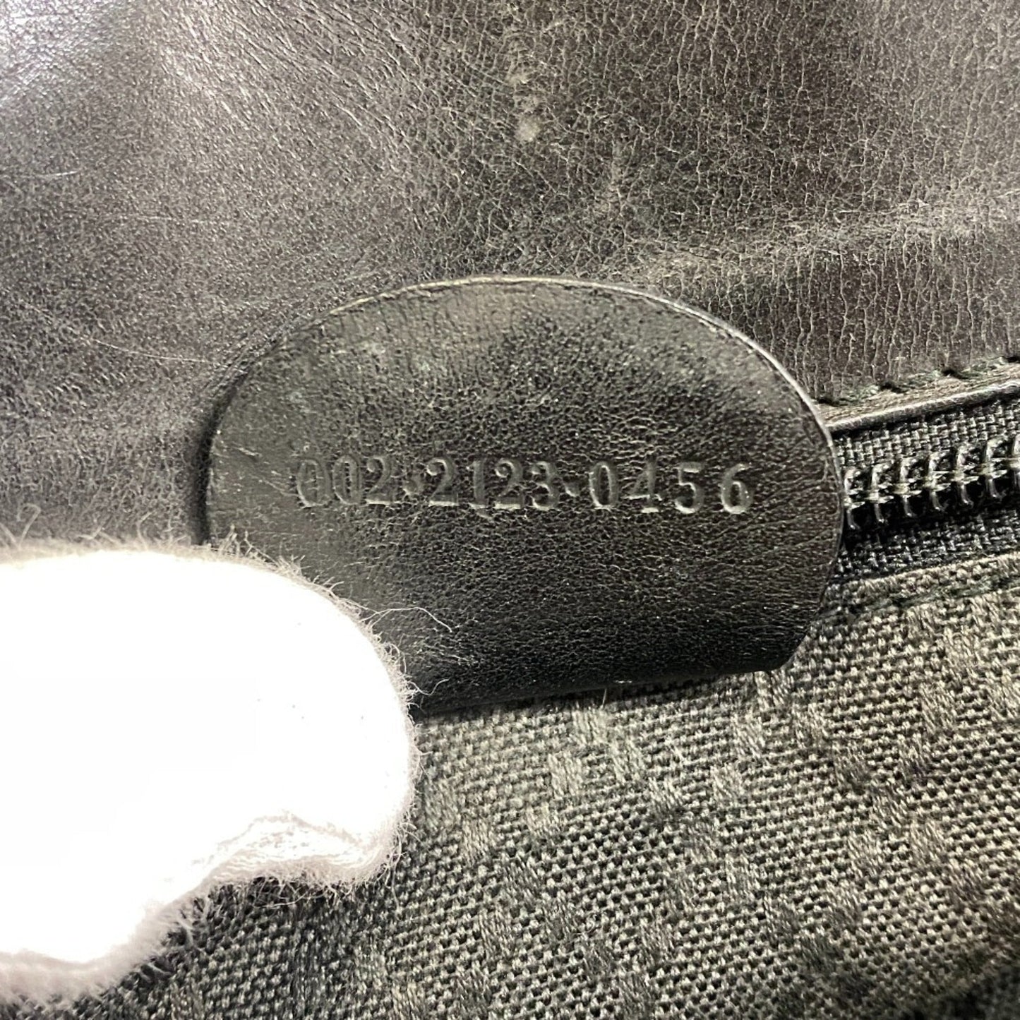 Gucci Black Nylon Leather Shoulder Bag Tote Bag ( )
