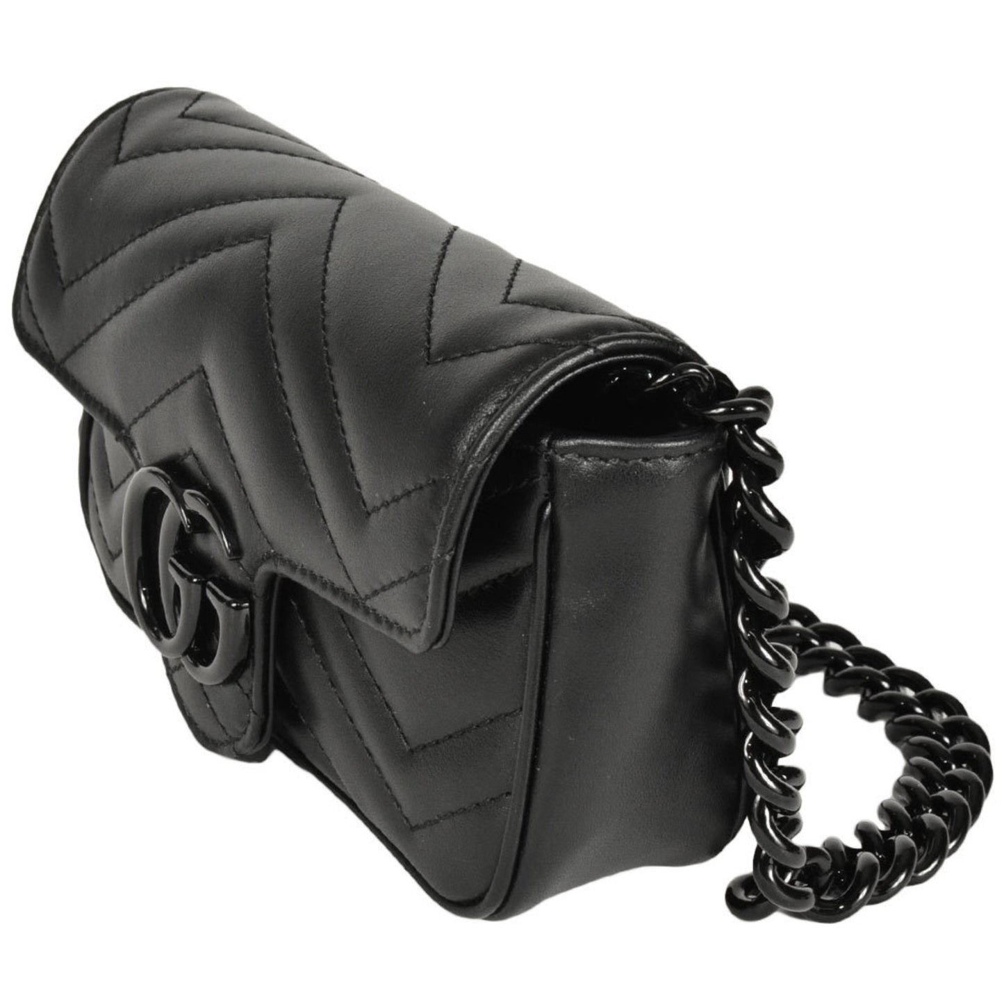 Gucci Black Leather Shoulder Bag ( )