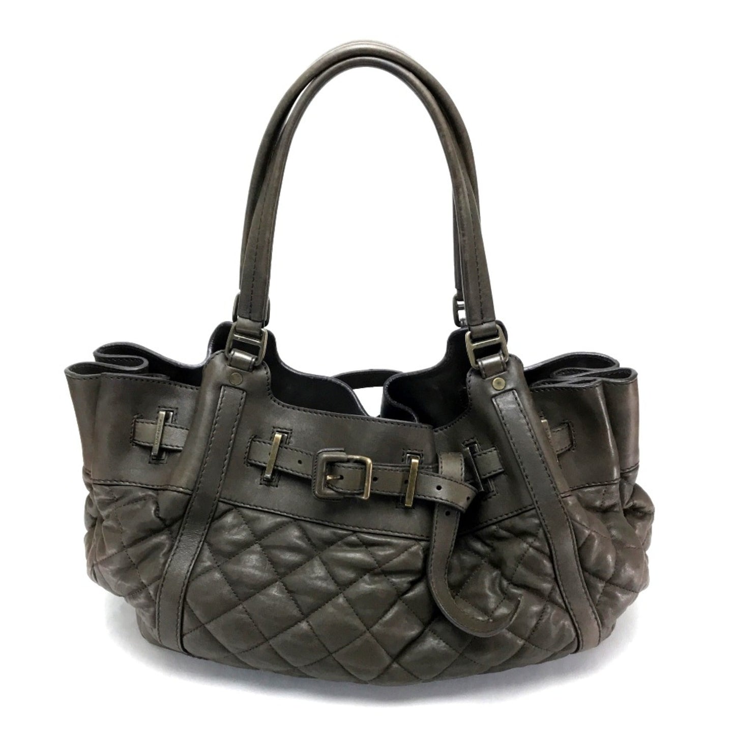 Burberry Brown Leather Tote Bag ( )