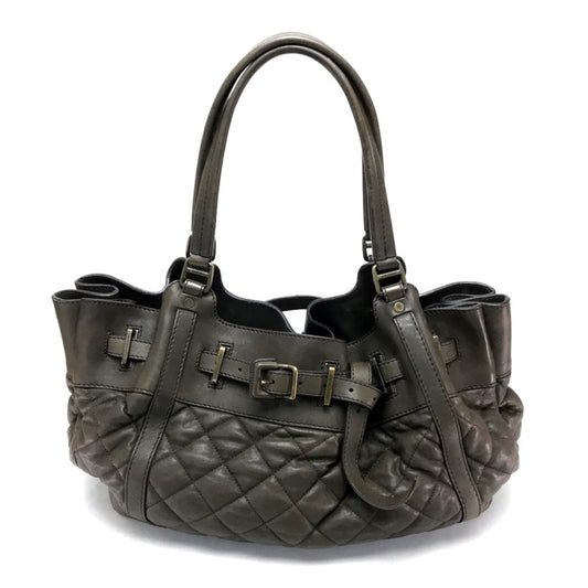 Burberry Brown Leather Tote Bag ( )