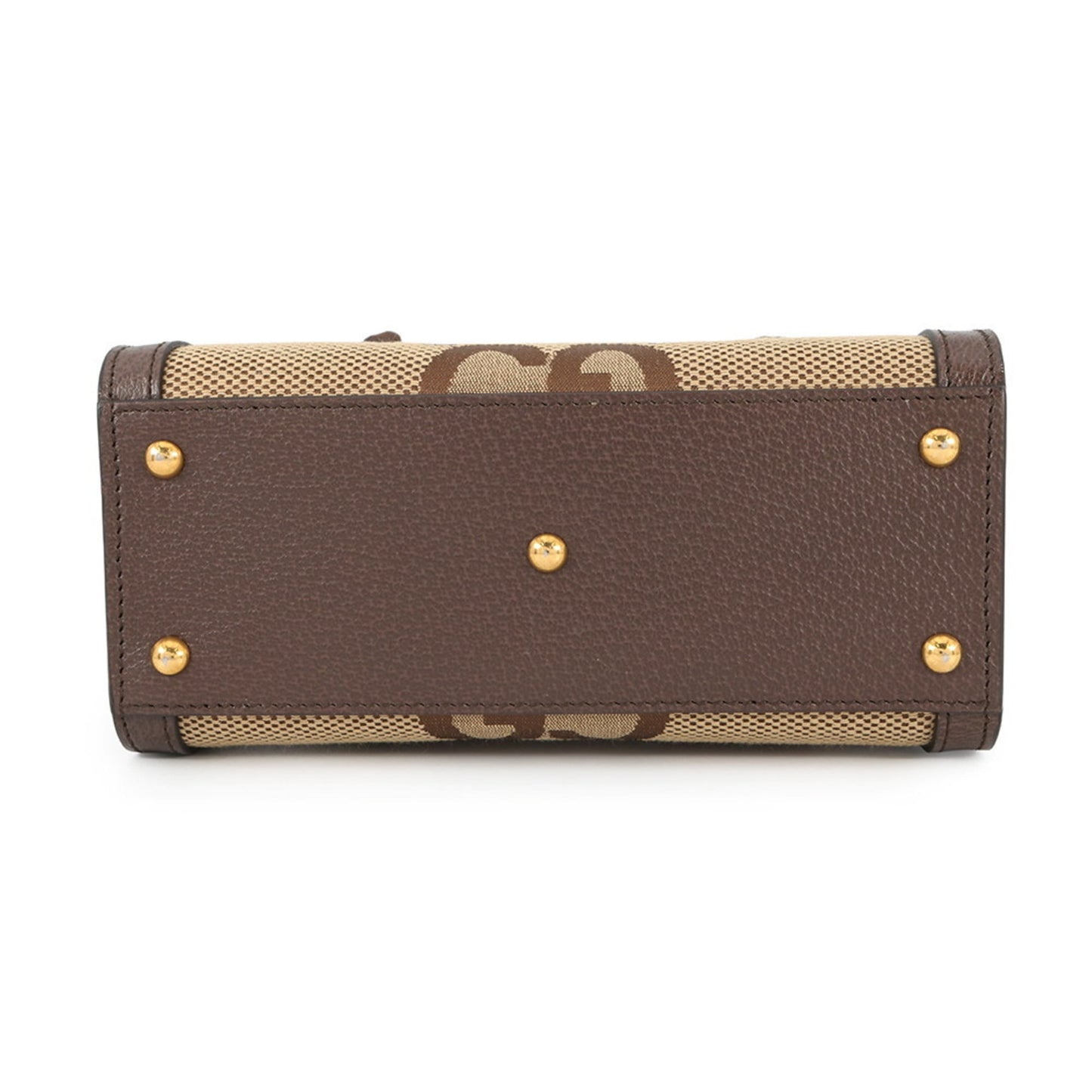 Gucci Beige Brown Gg Canvas Leather Handbag ( )