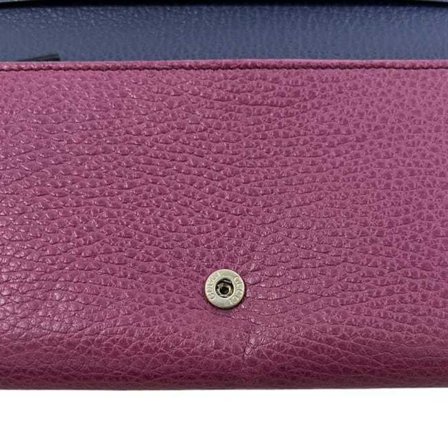 Gucci Purple Leather Long Wallet (Bi-Fold) ( )