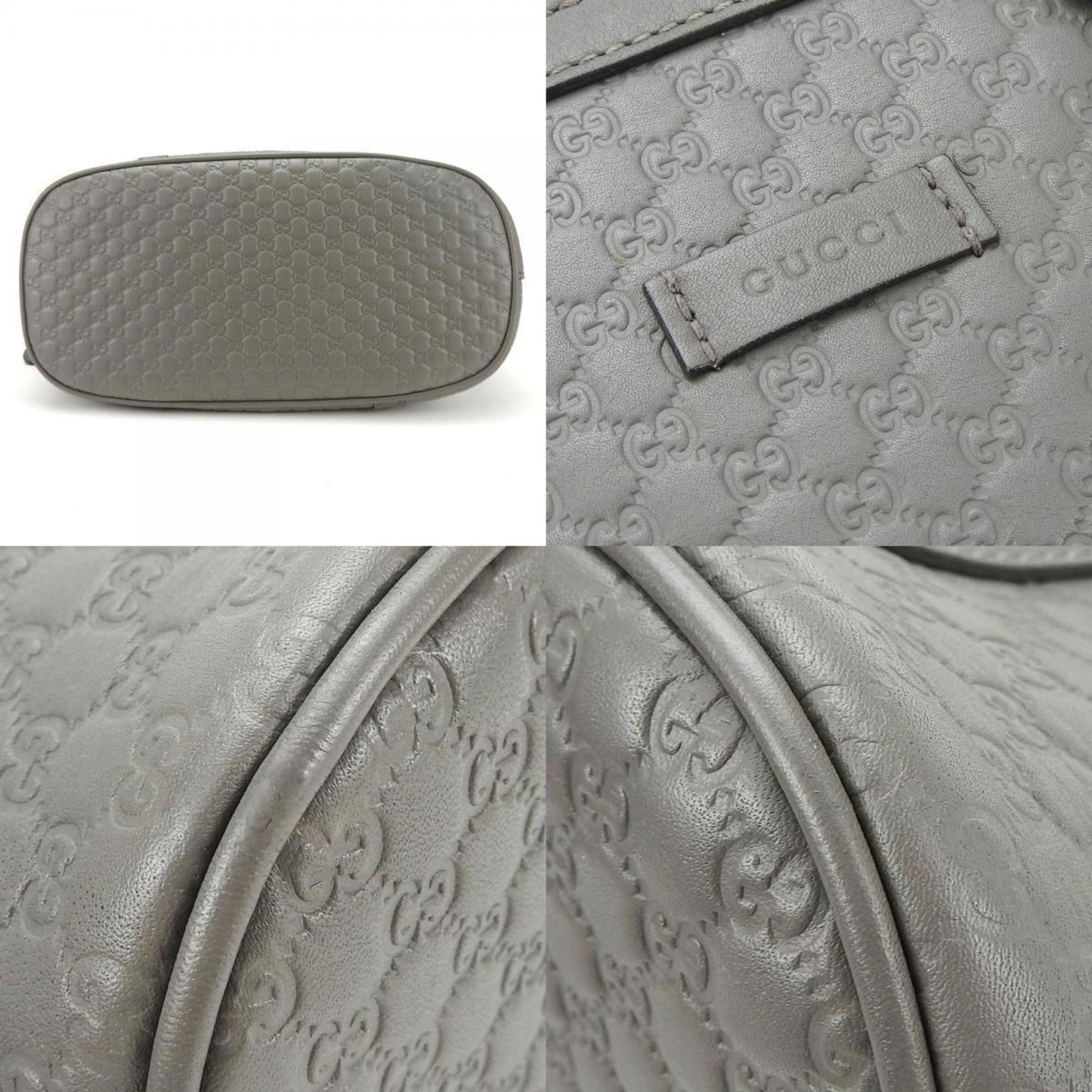 Gucci Gray Leather Handbag Shoulder Bag ( )