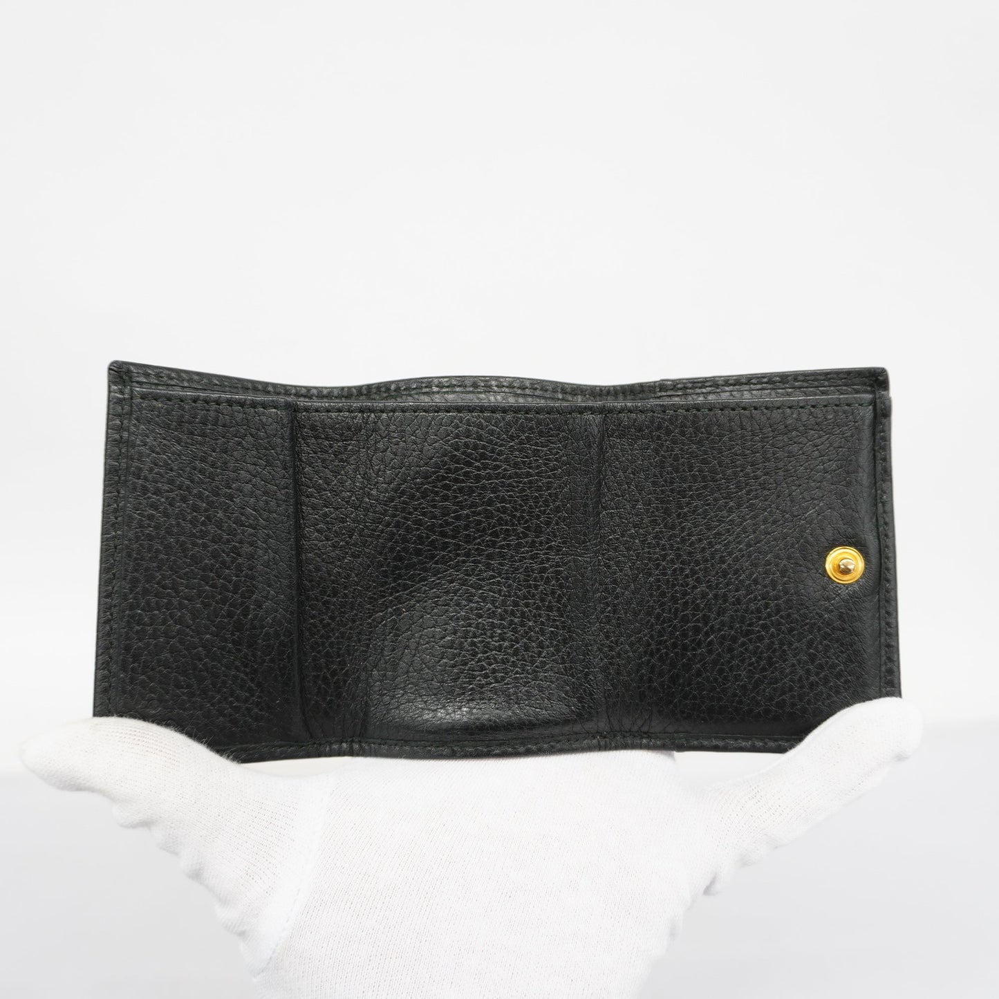 GUCCI Auth  GG Marmont Gold Hardware 523277 Women's Leather Wallet [tri-fold]