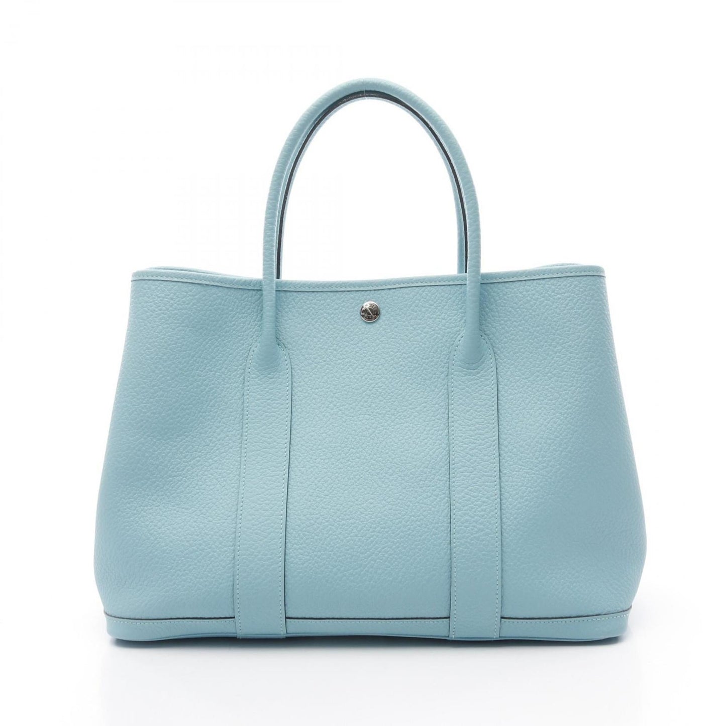 Hermes Garden Blue Vache Leather Tote Bag ( )