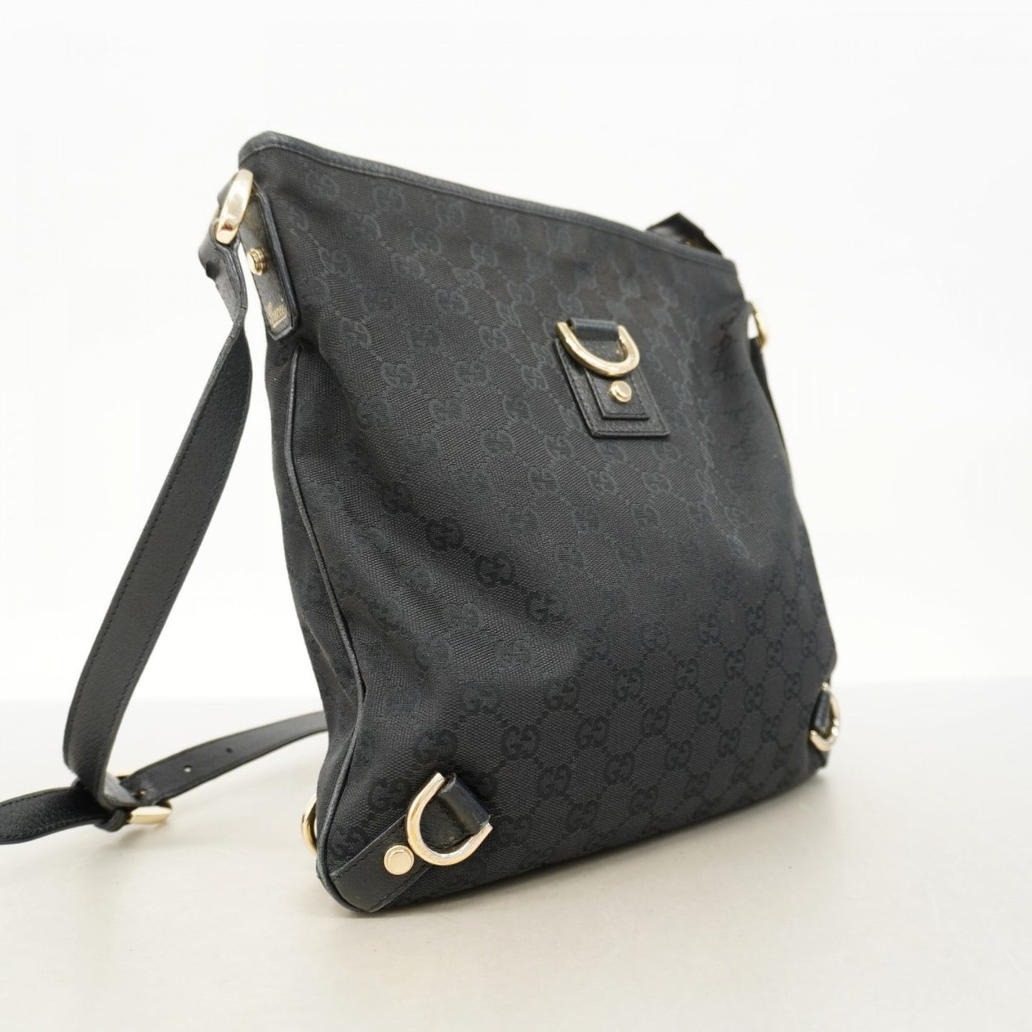Gucci Black Canvas Shoulder Bag ( )