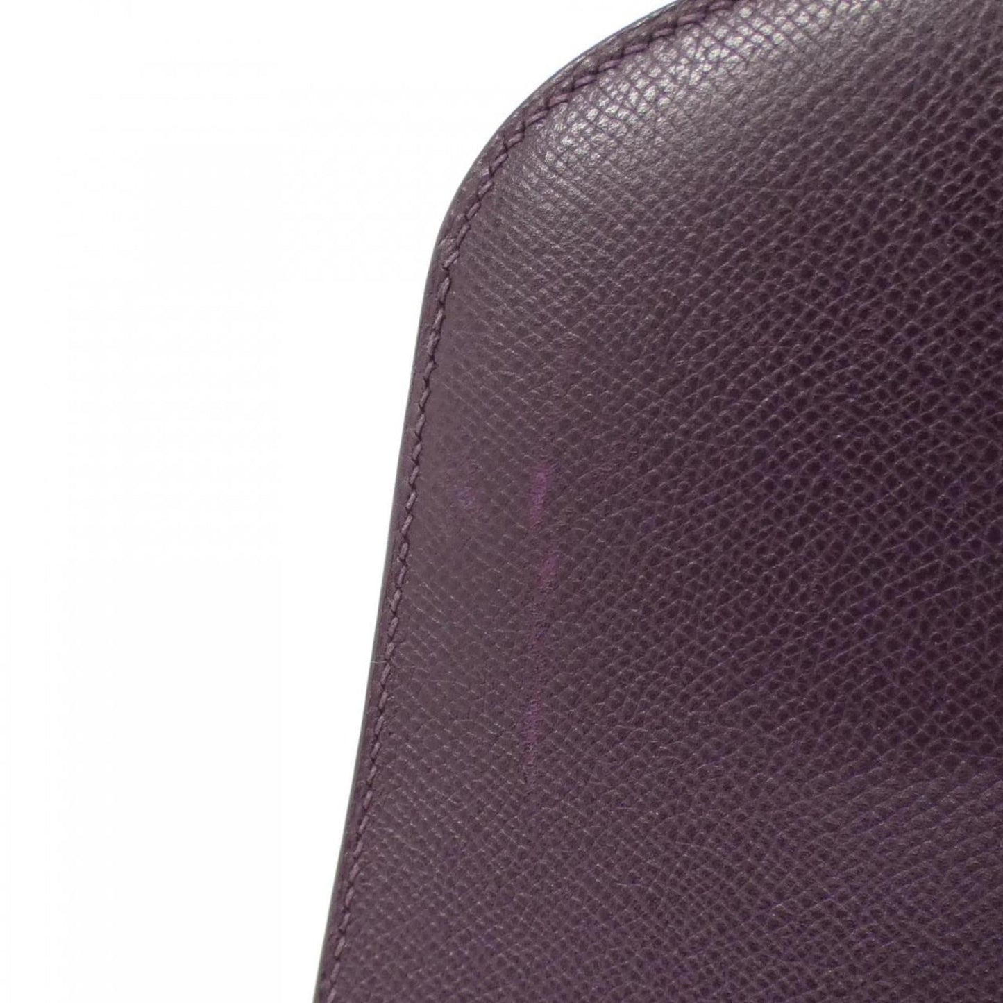 Hermes Purple Raisin Lisse Leather Handbag ( )