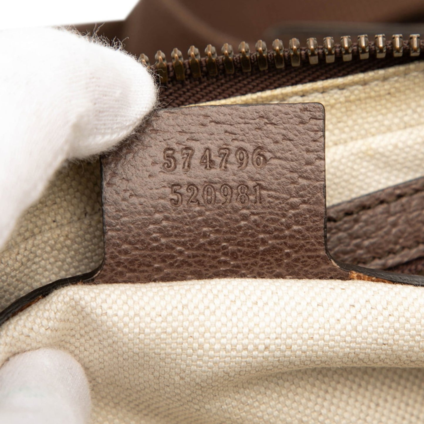 Gucci Beige Brown Pvc Leather Sling Bag ( )