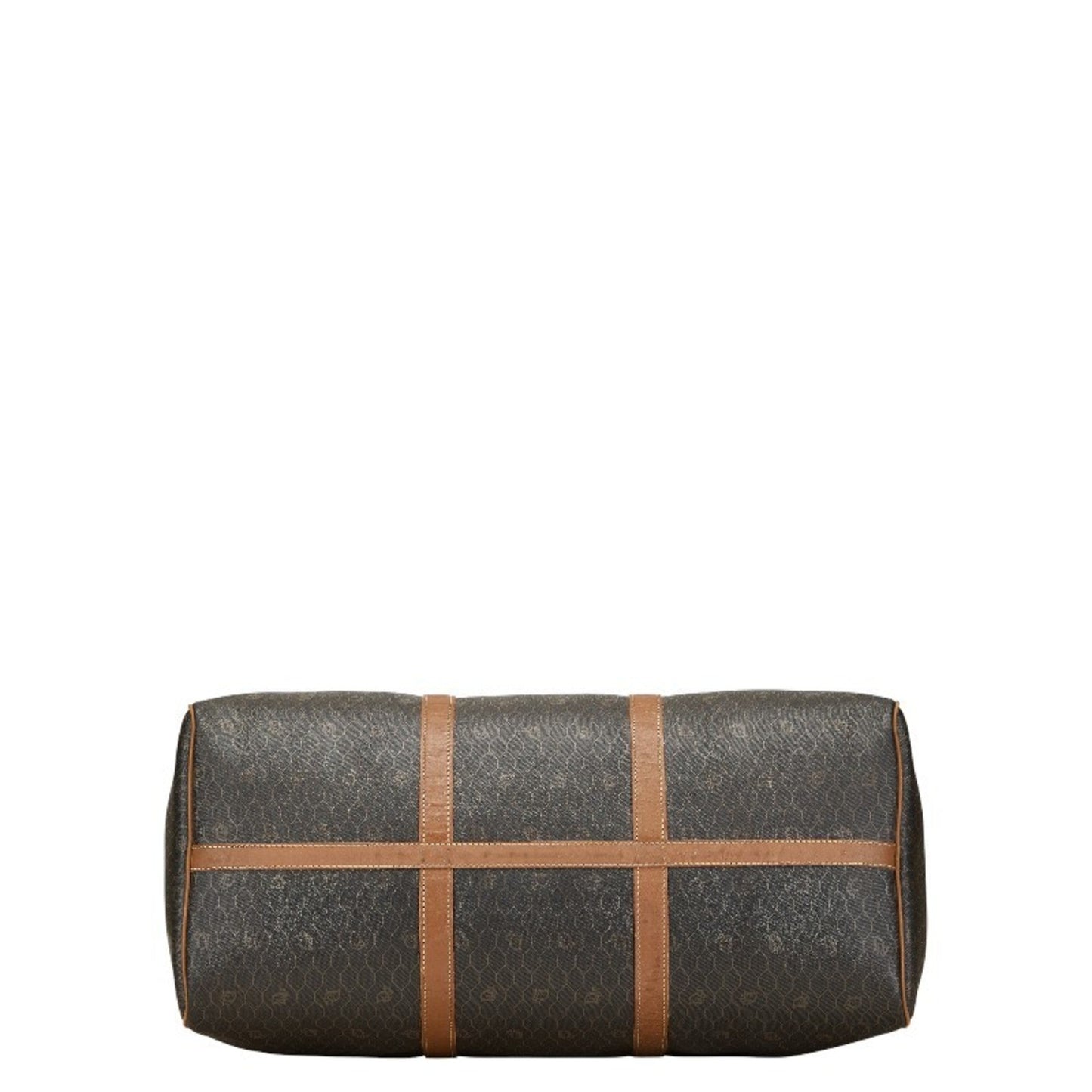 Christian Dior Black Brown Pvc Leather Boston Bag ()