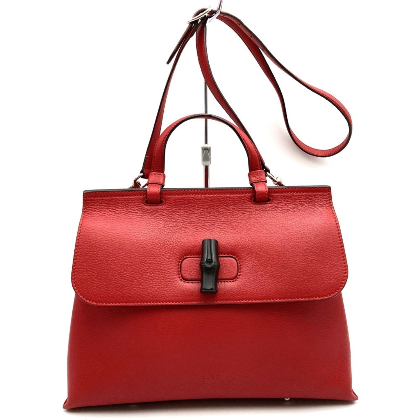 Gucci Red Color Leather Handbag Shoulder Bag ( )
