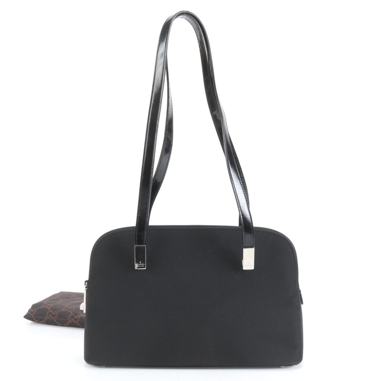Gucci Black Leather Nylon Tote Bag ( )