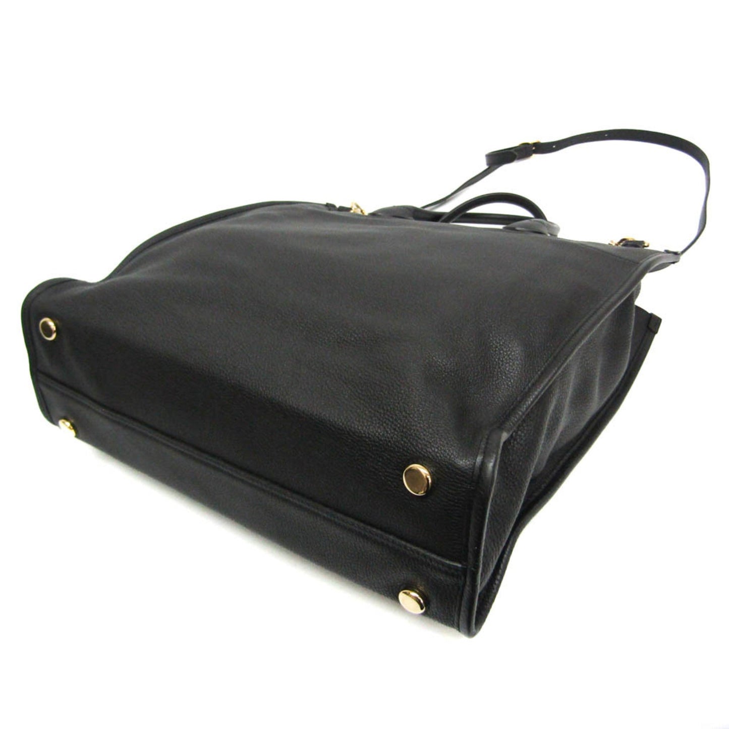 Gucci Black Leather Shoulder Bag Tote Bag ( )