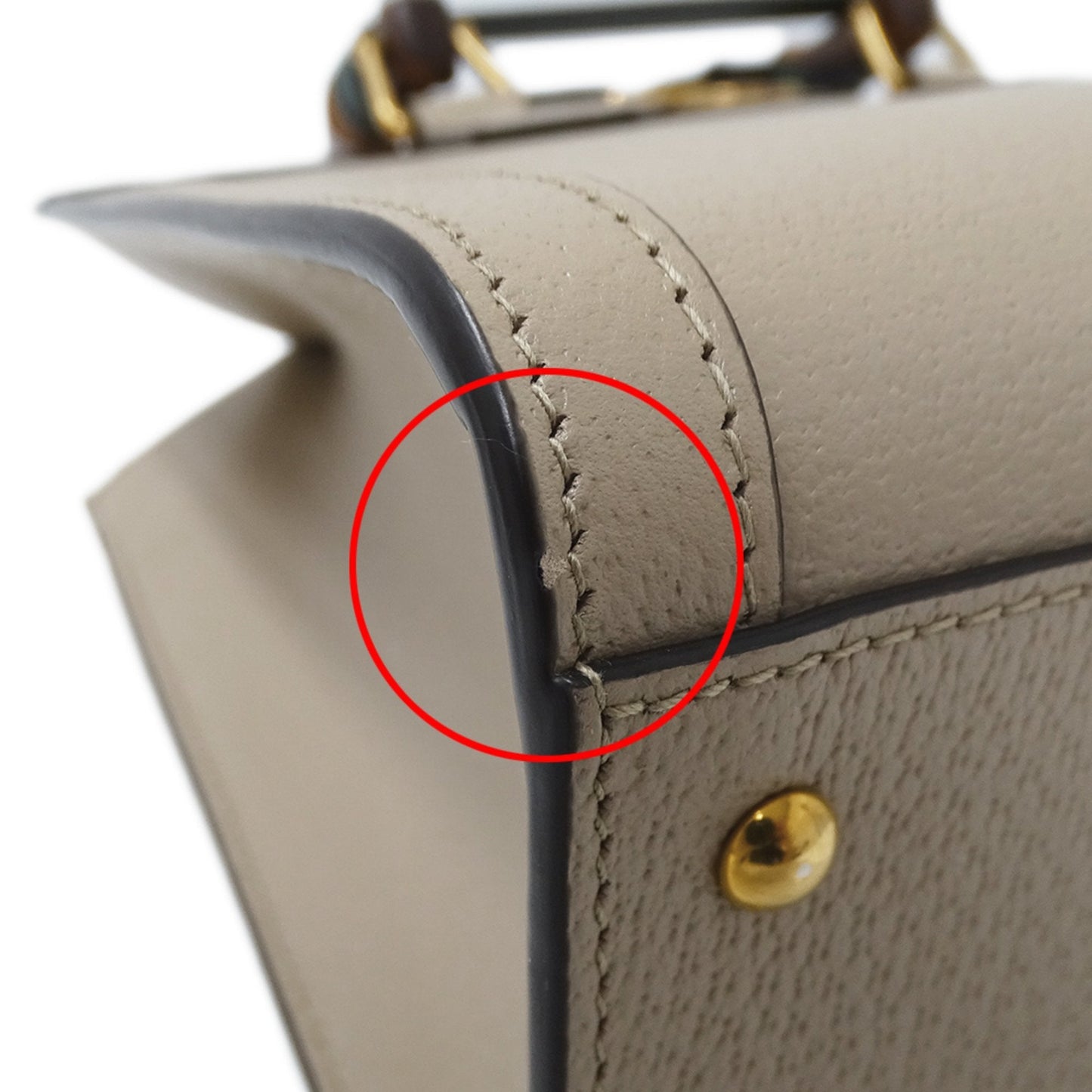 Gucci Beige Leather Handbag Shoulder Bag ( )