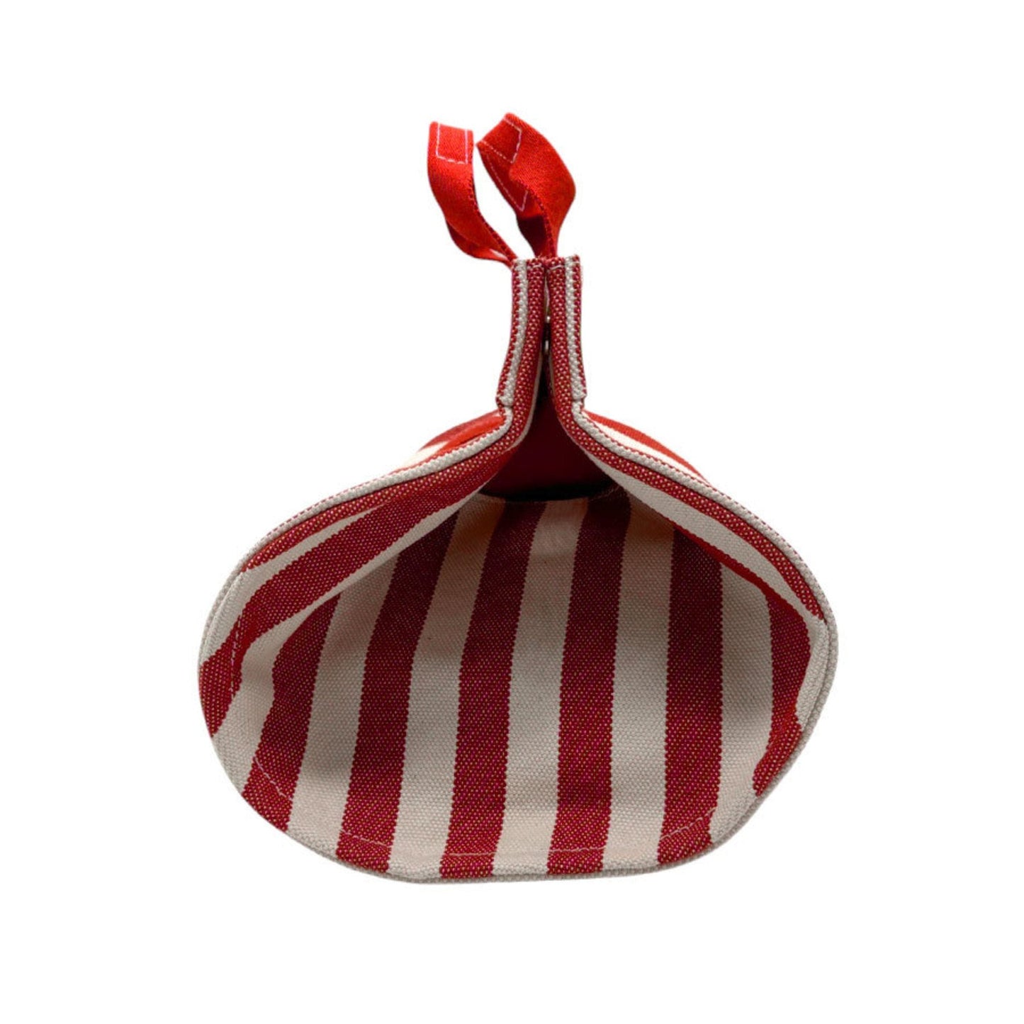 Hermes Red Color White Canvas Handbag ( )