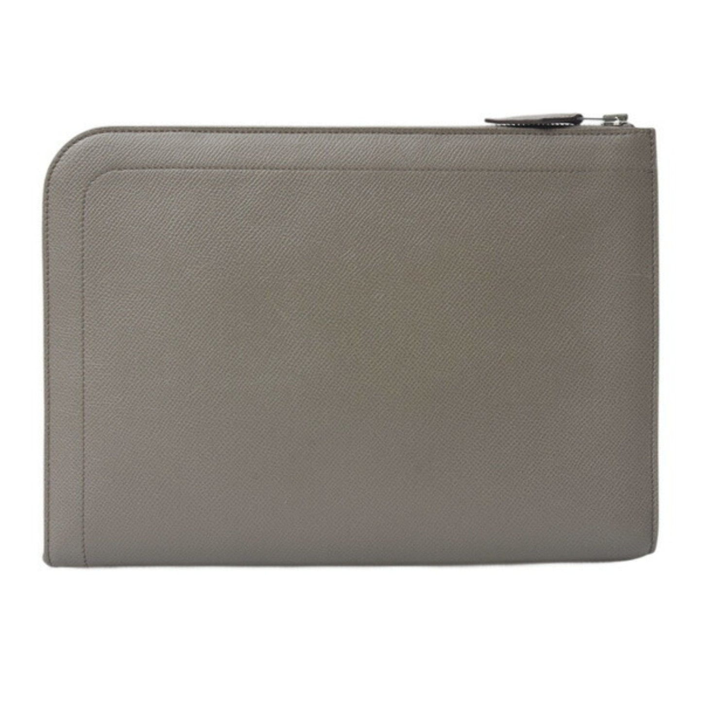 Hermes Kara Gray Epsom Leather Clutch Bag ( )