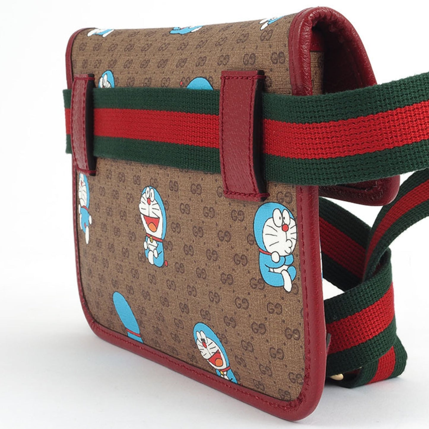 Gucci Beige Bordeaux Pvc Leather Sling Bag ( )