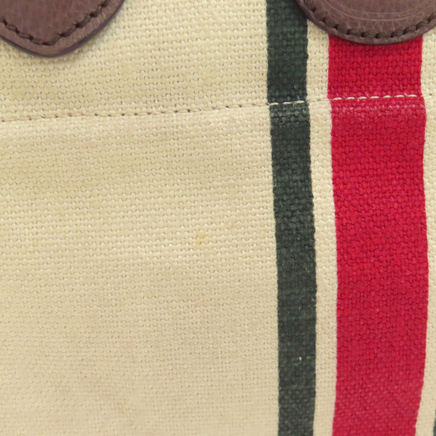 Gucci Beige Brown Canvas Handbag ( )