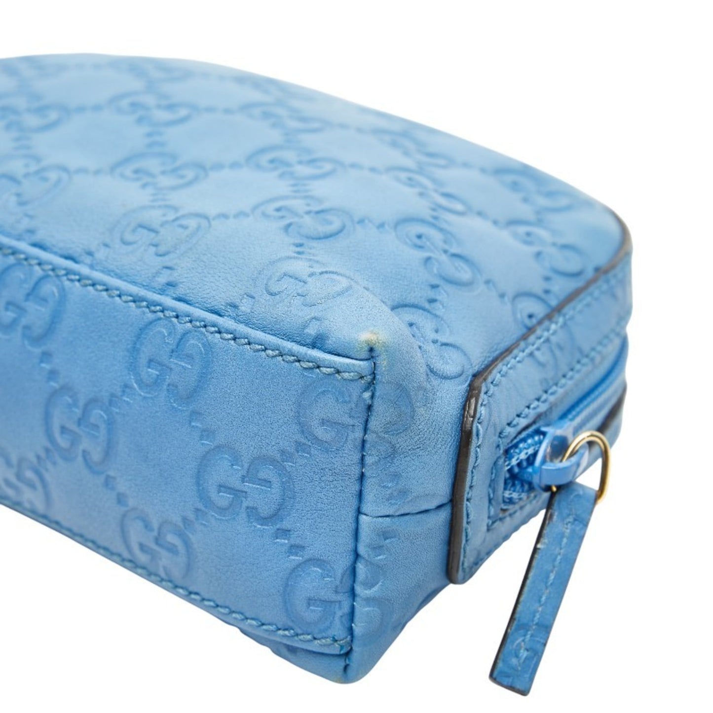 Gucci Blue Leather Pouch ( )
