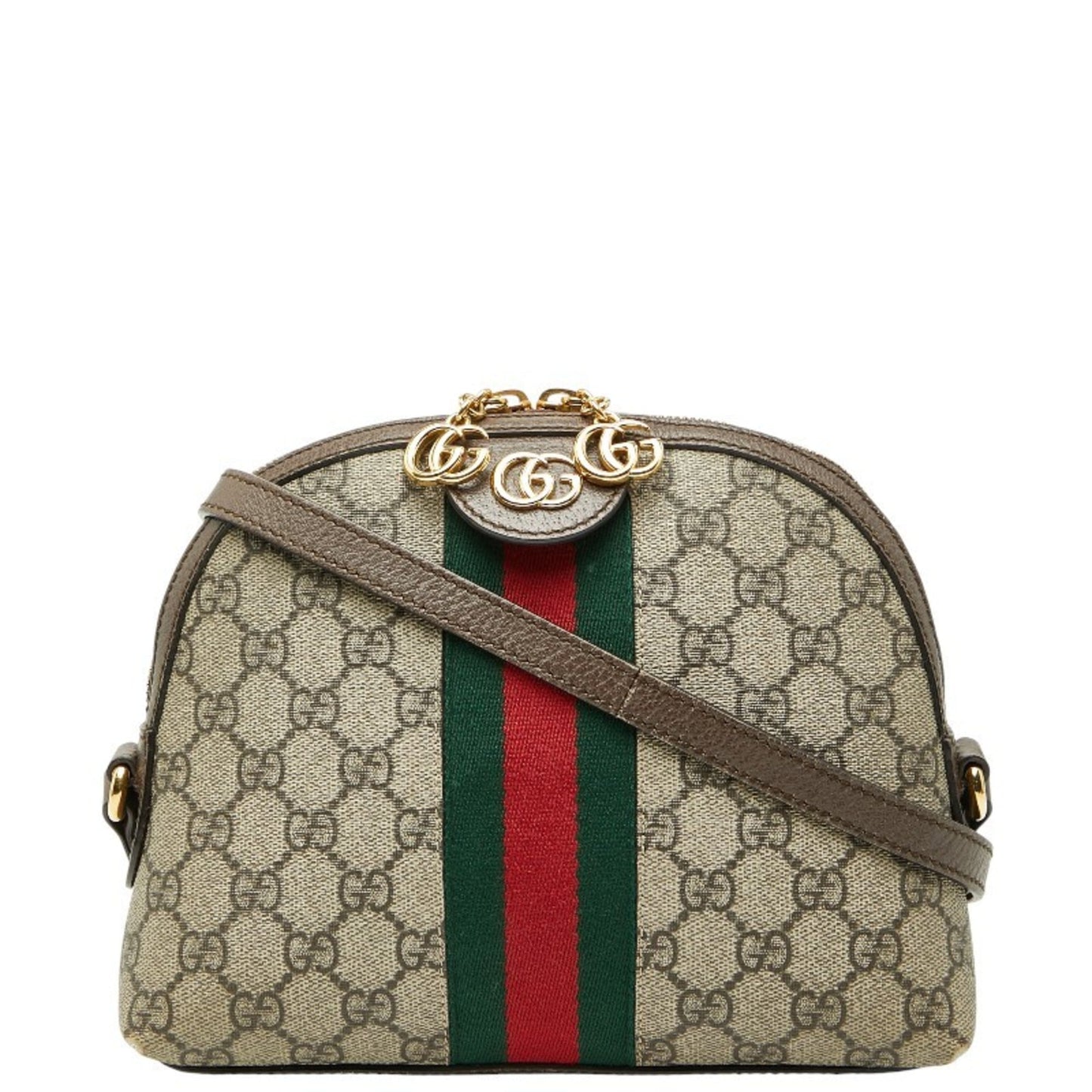 Gucci Beige Brown Suede Leather Shoulder Bag ( )