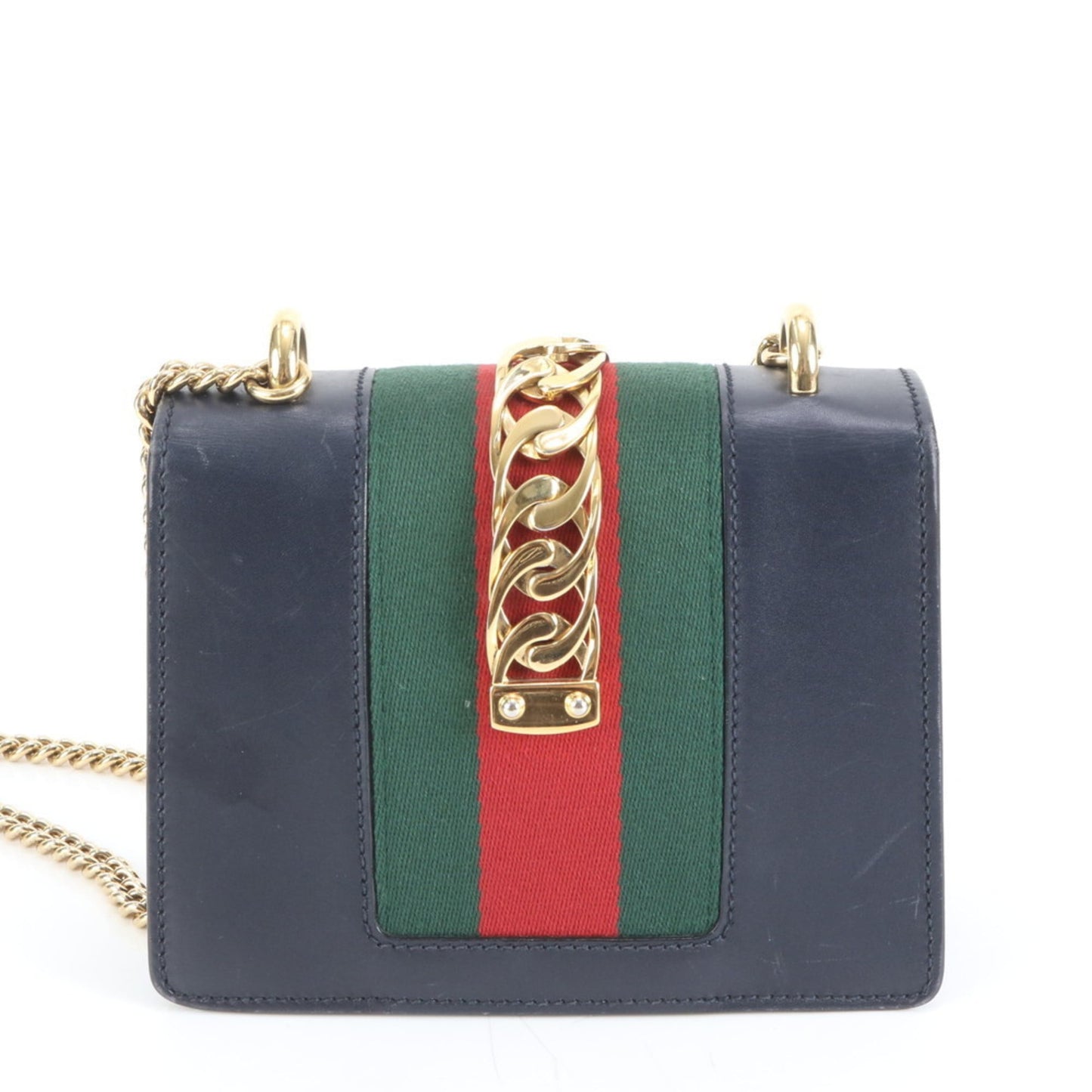 Gucci Navy Leather Shoulder Bag ( )