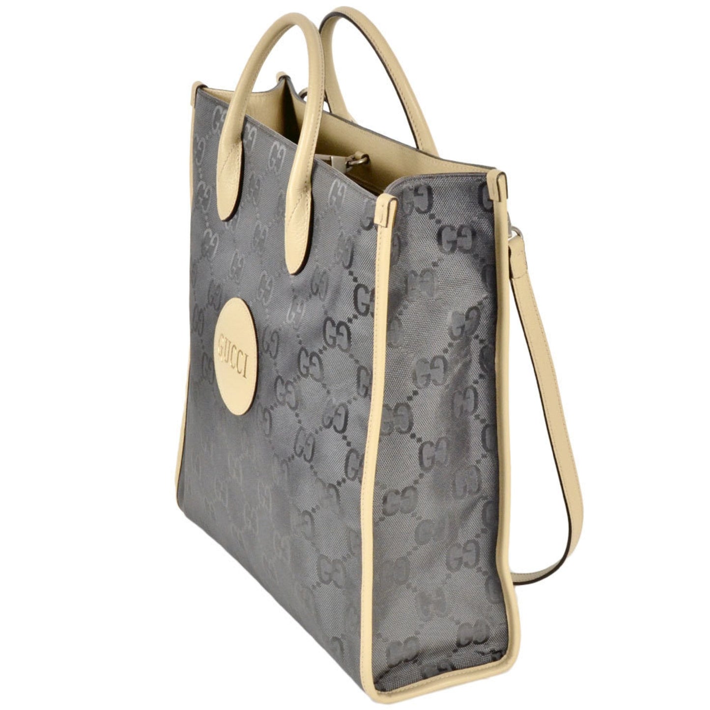 Gucci Gray Nylon Leather Tote Bag ( )