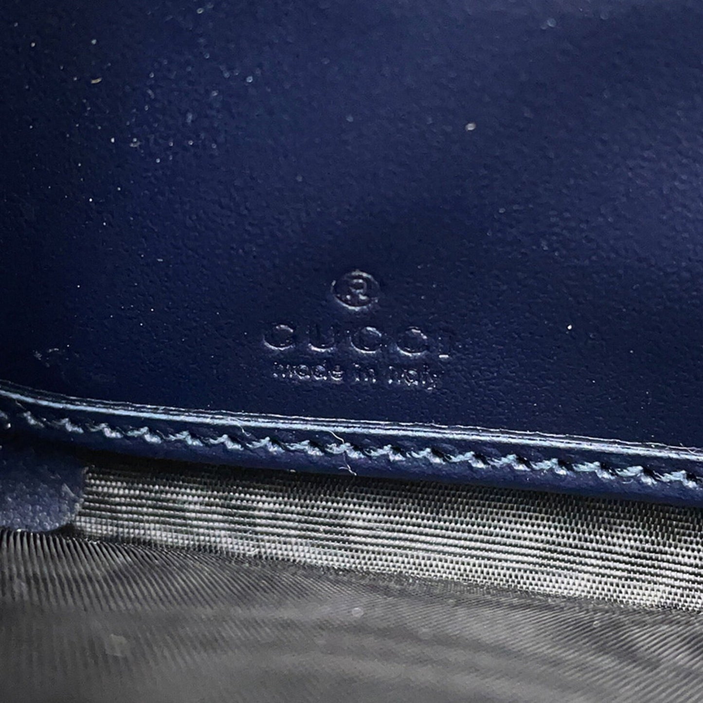 Gucci Beige Navy Canvas Leather Long Wallet (Bi-Fold) ( )