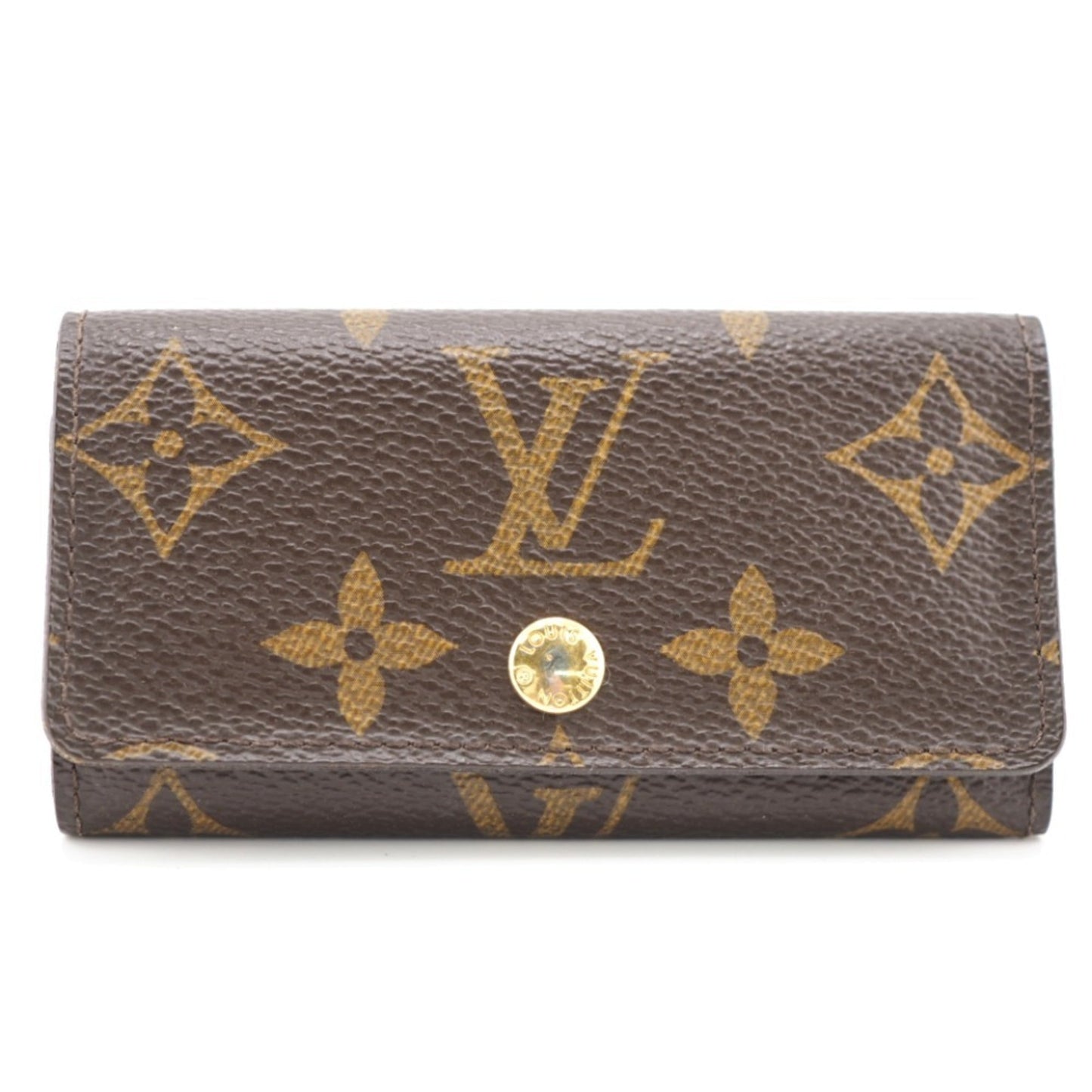 LOUIS VUITTON M69517 Multicle 4 Monogram Key Case Brown Unisex
