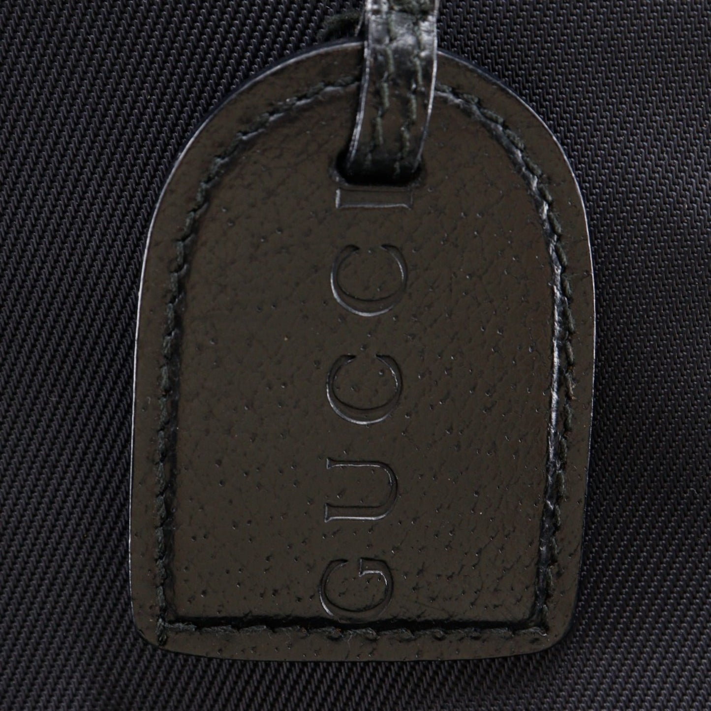 Gucci Black Nylon Canvas Leather Backpack ( )