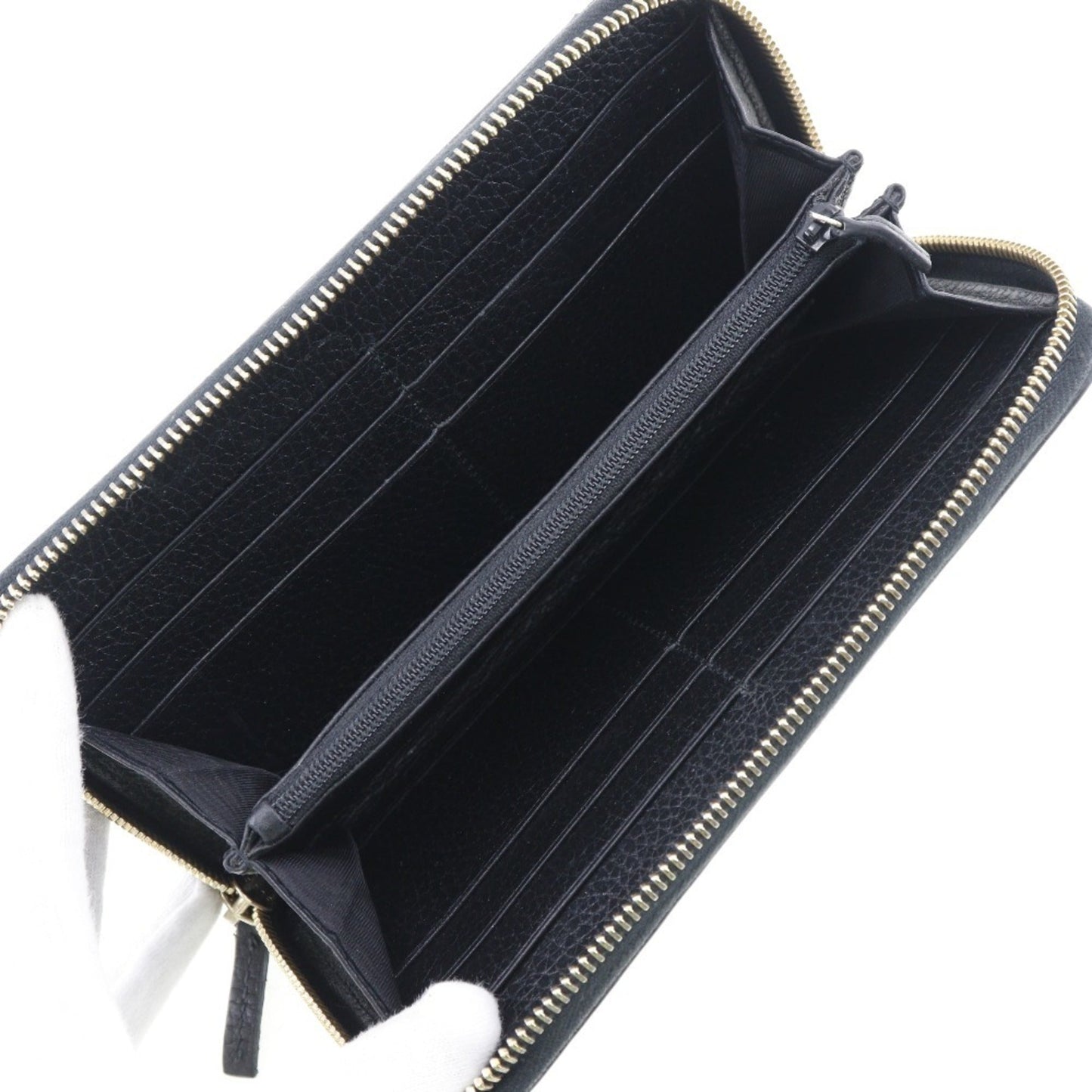 Gucci Black Leather Long Wallet (Bi-Fold) ( )
