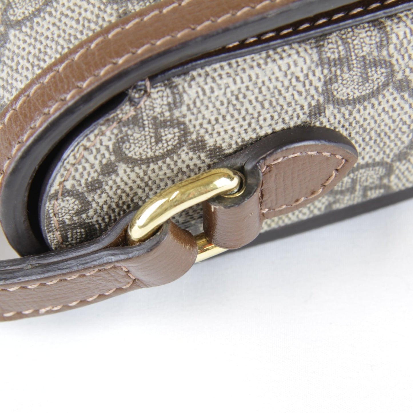 Gucci Horsebit Brown Gg Supreme Leather Shoulder Bag ( )