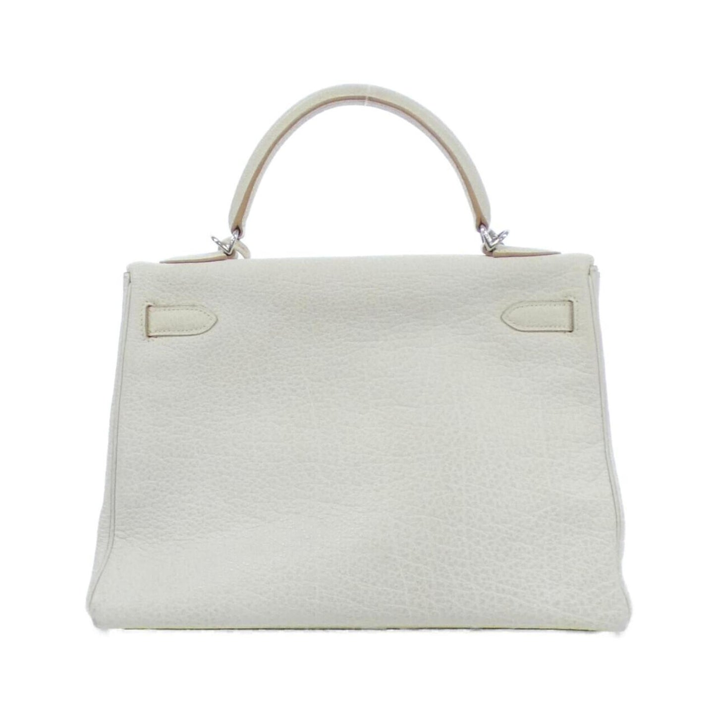 Hermes Kelly Beige White Handbag ( )