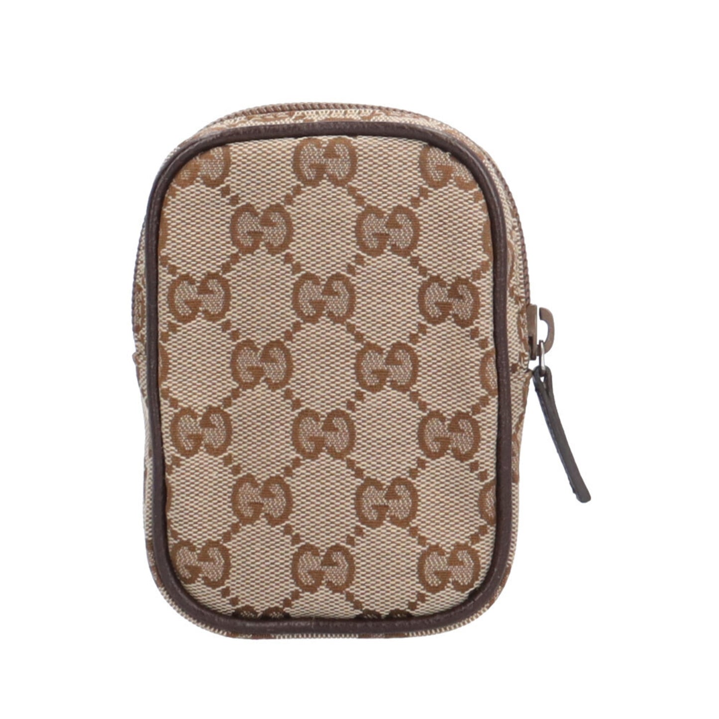Gucci Beige Brown Gg Canvas Pouch ( )