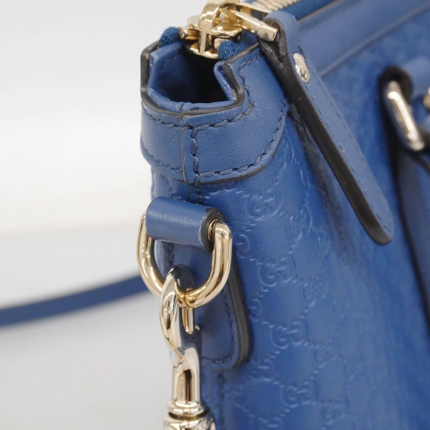 Gucci Blue Leather Handbag ( )