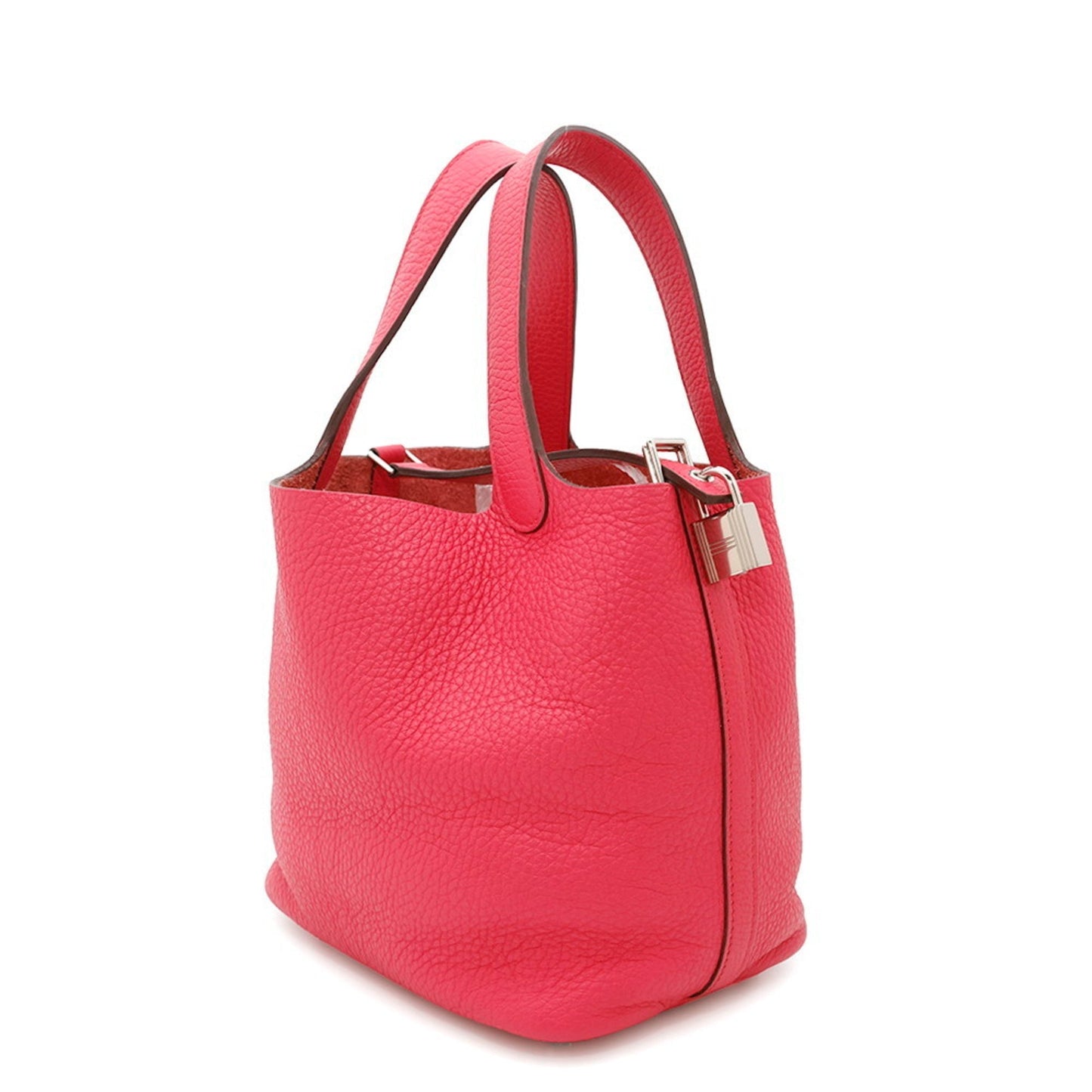 Hermes Kara Silver Taurillon Clemence Leather Handbag Tote Bag ( )